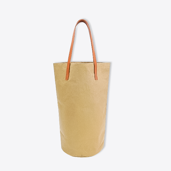 Sac à linge en papier kraft lavable Sac à linge léger avec poignée