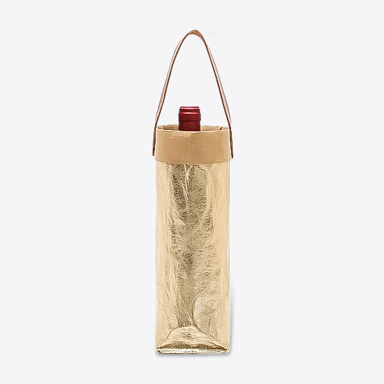 Sac à vin en papier kraft lavable Sac à cadeaux Porteurs et fourre-tout pour le vin