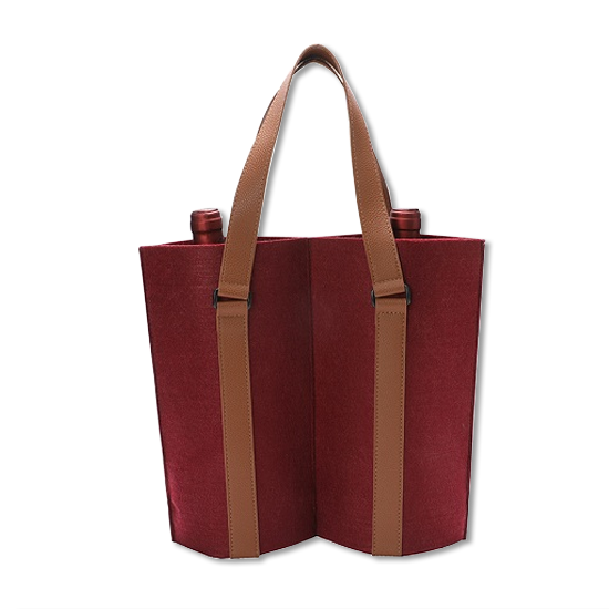 Sac à vin en feutre PET recyclé durable Sac à cadeau Porte-bouteilles et fourre-tout pour le vin